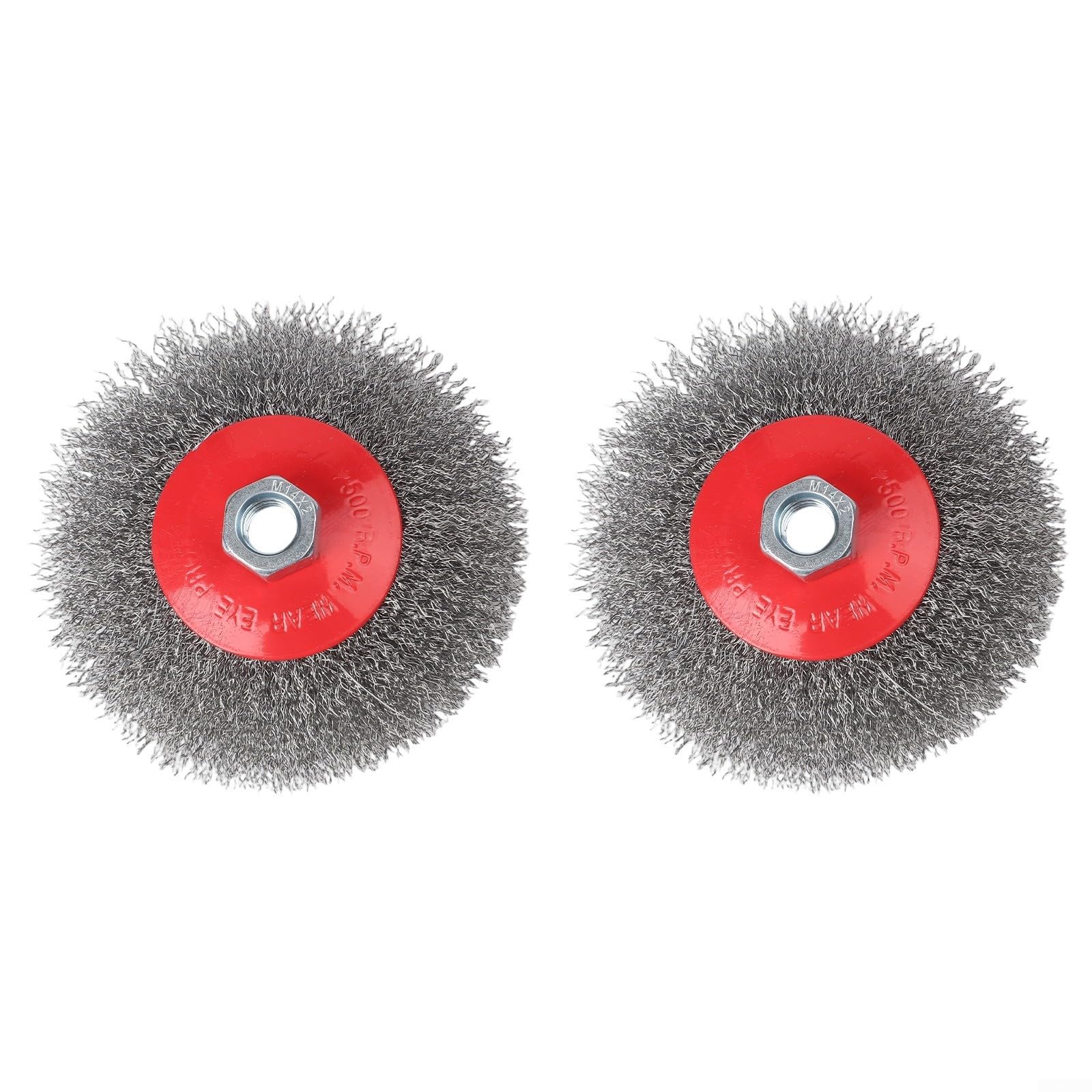2 unids 115mm nudo trenzado alambre rueda cepillo para M14 rosca acero para amoladora angular óxido eliminación de pintura de madera viga limpieza metal pulido