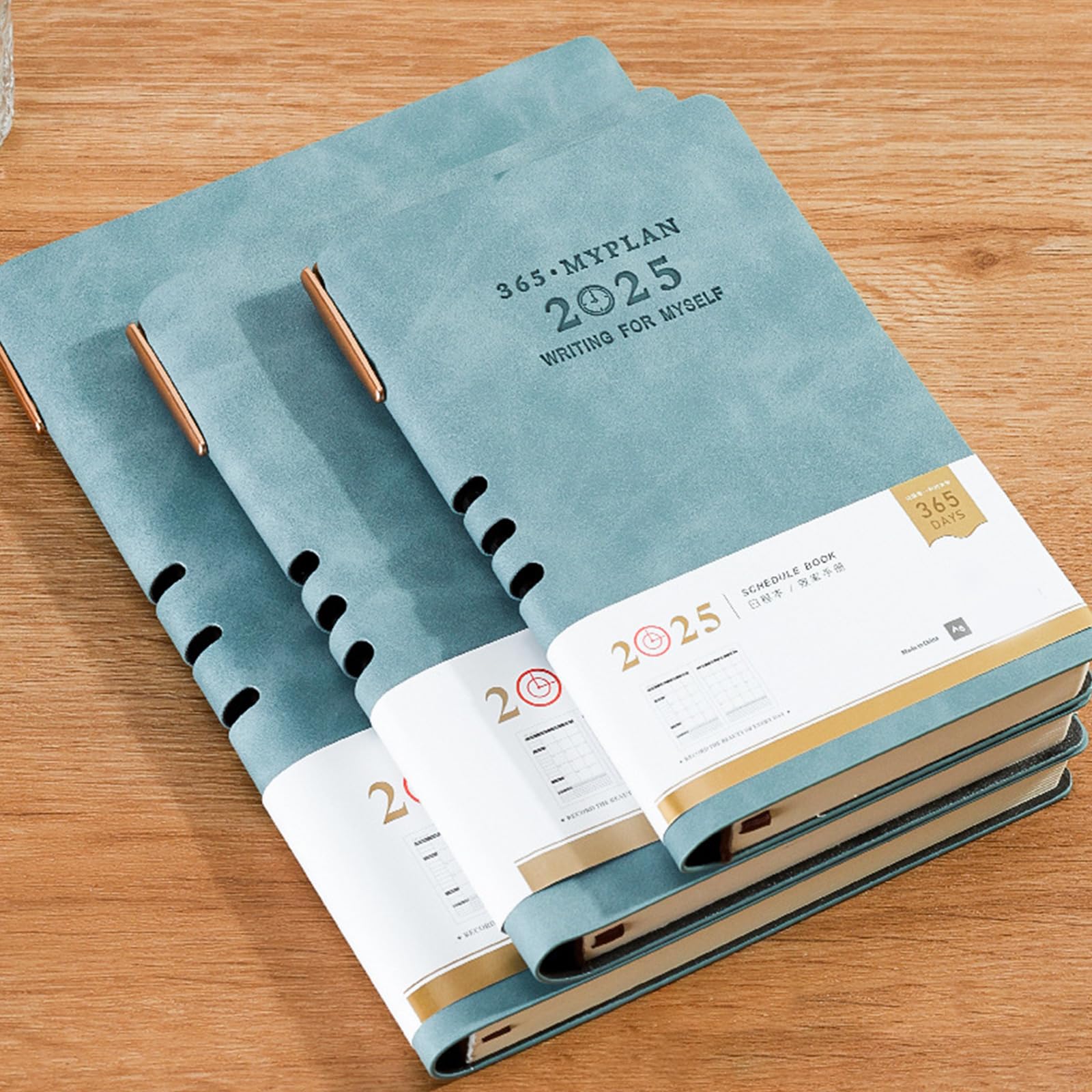 Tagesplaner 2025, Wochenplaner 2025, Wochenplaner, Monatsplaner 01.2025-12.2025, Leder, akademisches Notizbuch, datierte Seite für Männer und Frauen, Hardcover-Tagebuch