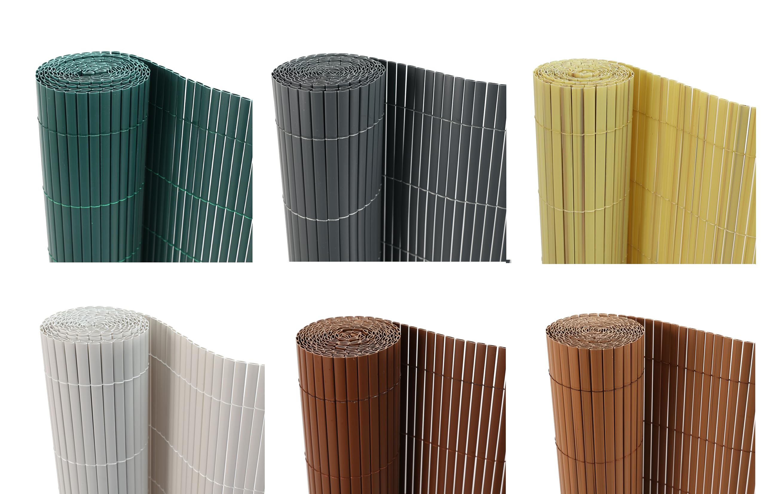 Mugar - Cañizo PVC Doble Cara 1600gr/m² | Valla ocultación | Resistente a Rayos UV | Seto PVC Artificial (1x3m, Verde)