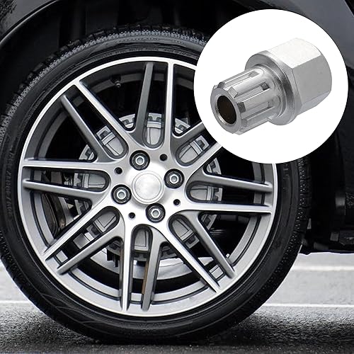 Miniatura 10 de X AUTOHAUX Tuerca de llave de bloqueo de rueda de automóvil 6PT para Volkswagen para VW JettaPassatGolfRabbitGTI para Audi Spline llaves hexagonales