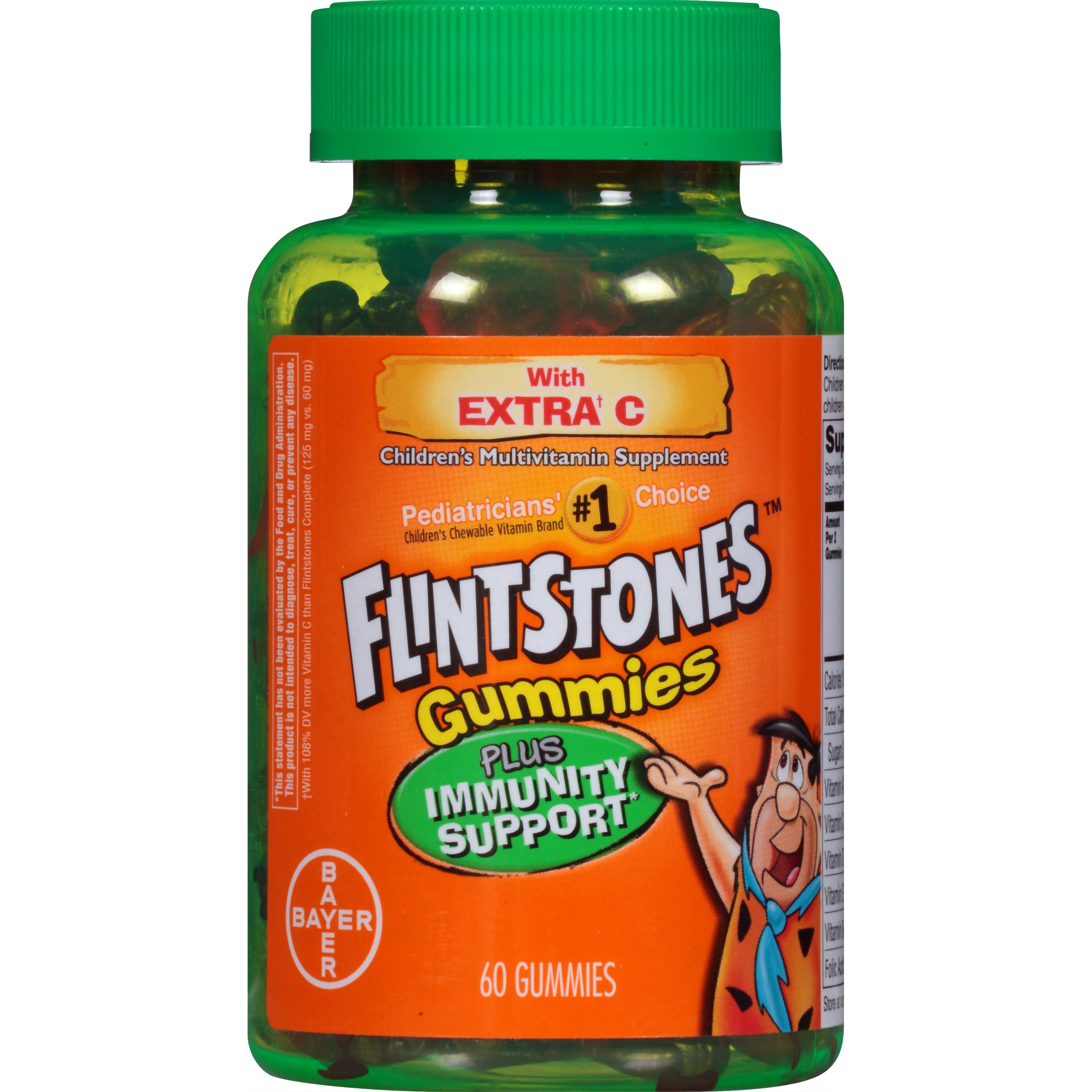 Flintstones Gummies Children's Multivitamin plus Immunity Support, Childrenâ€™s Multivitamin Supplement including Vitamins A, C, E and Zinc, 60 Count