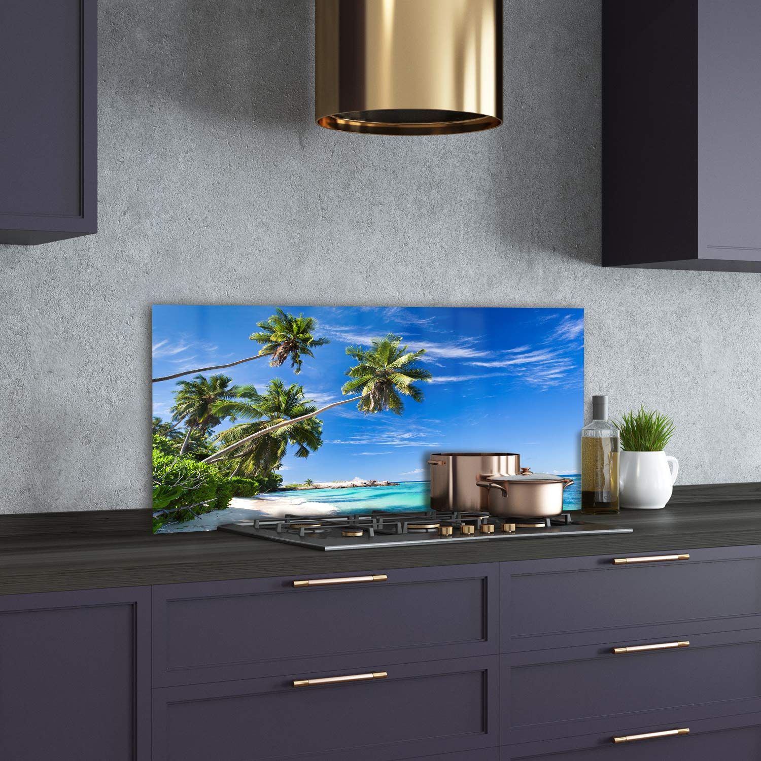 Tulup Crédence De Cuisine 120x60cm Dosseret En Verre Fond De Hotte