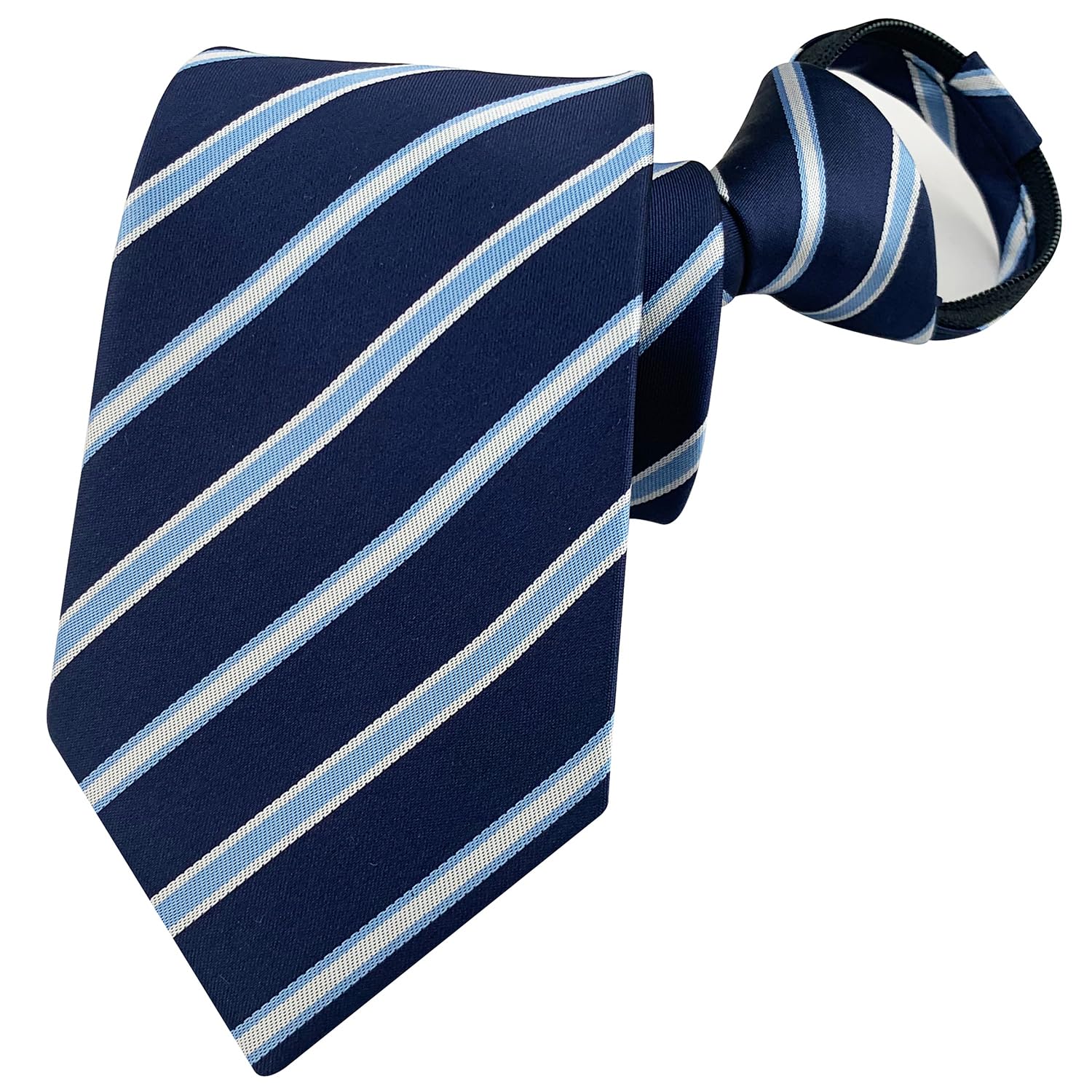 BESMODZ Men's Zipper Ties for Mens Pre-tied Woven Jacquard Wedding Silk Neck Tie