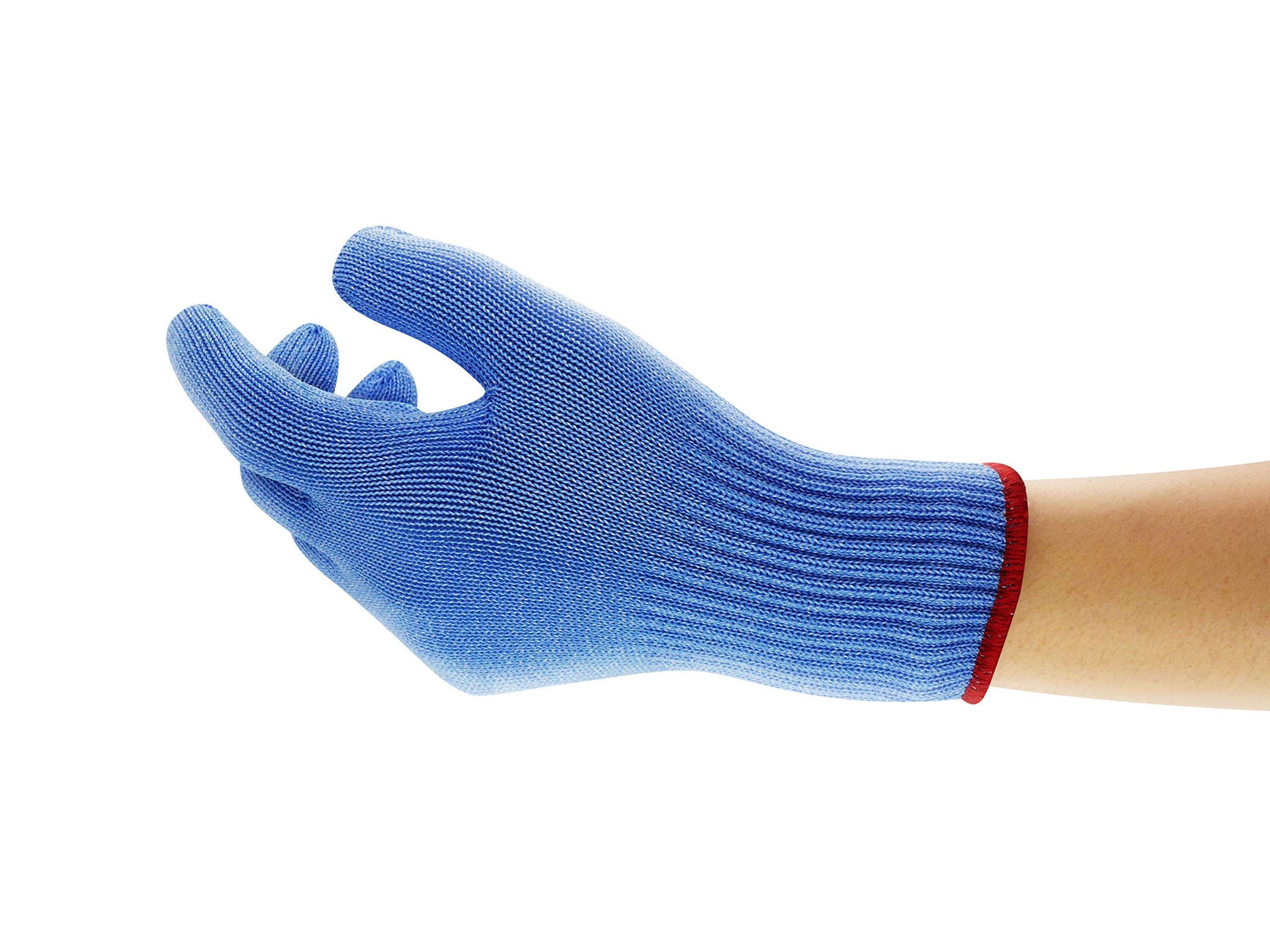 Ansell HyFlex 72-285 Guante de Trabajo, Protección contra Cortes y Mecánica, Azul, Talla L (6 Piezas)