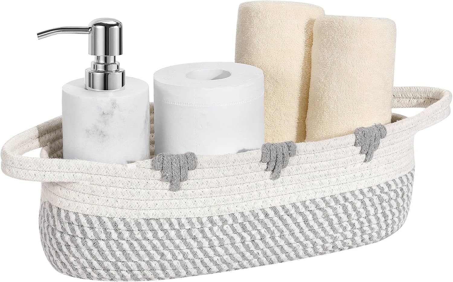 Luxspire Toilet Paper Basket, Boho Bathroom Basket Handmade