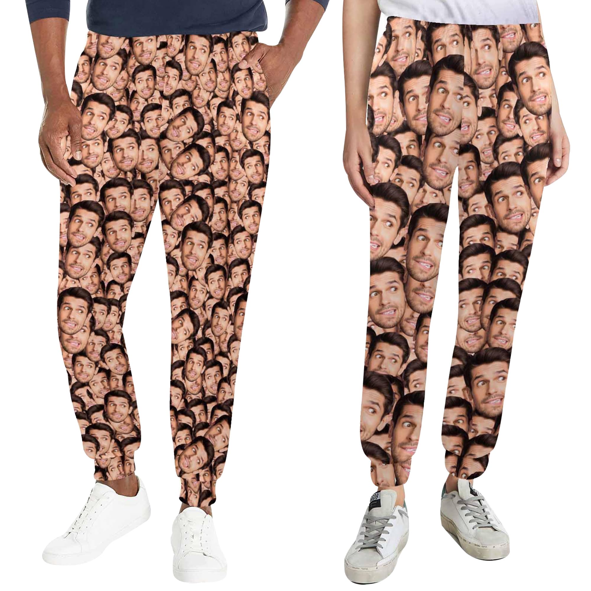 M YESCUSTOMCustom Sweatpants with Face Picture Personalized Novelty Jogger Pants Funny Trousers Gift for Men Women Couple