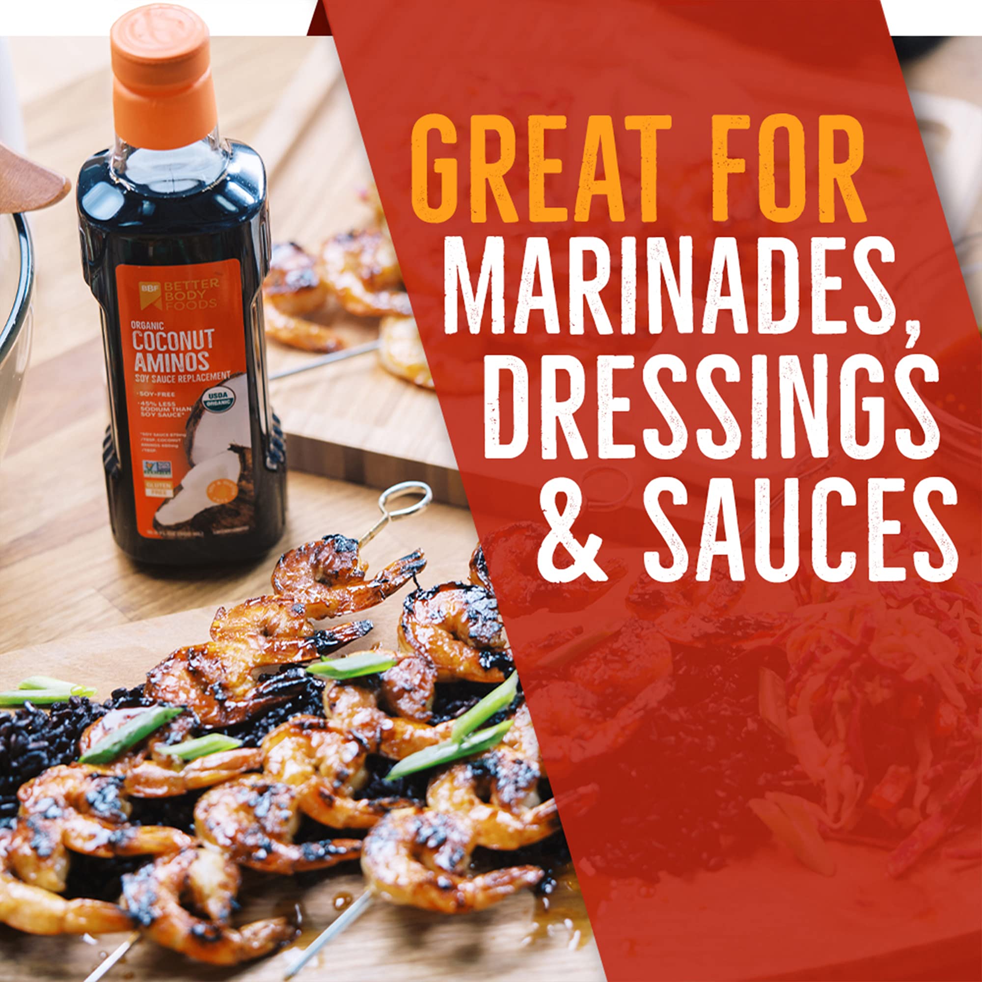 Buy BetterBody Foods Organic Coconut Aminos, Soy Sauce Alternative