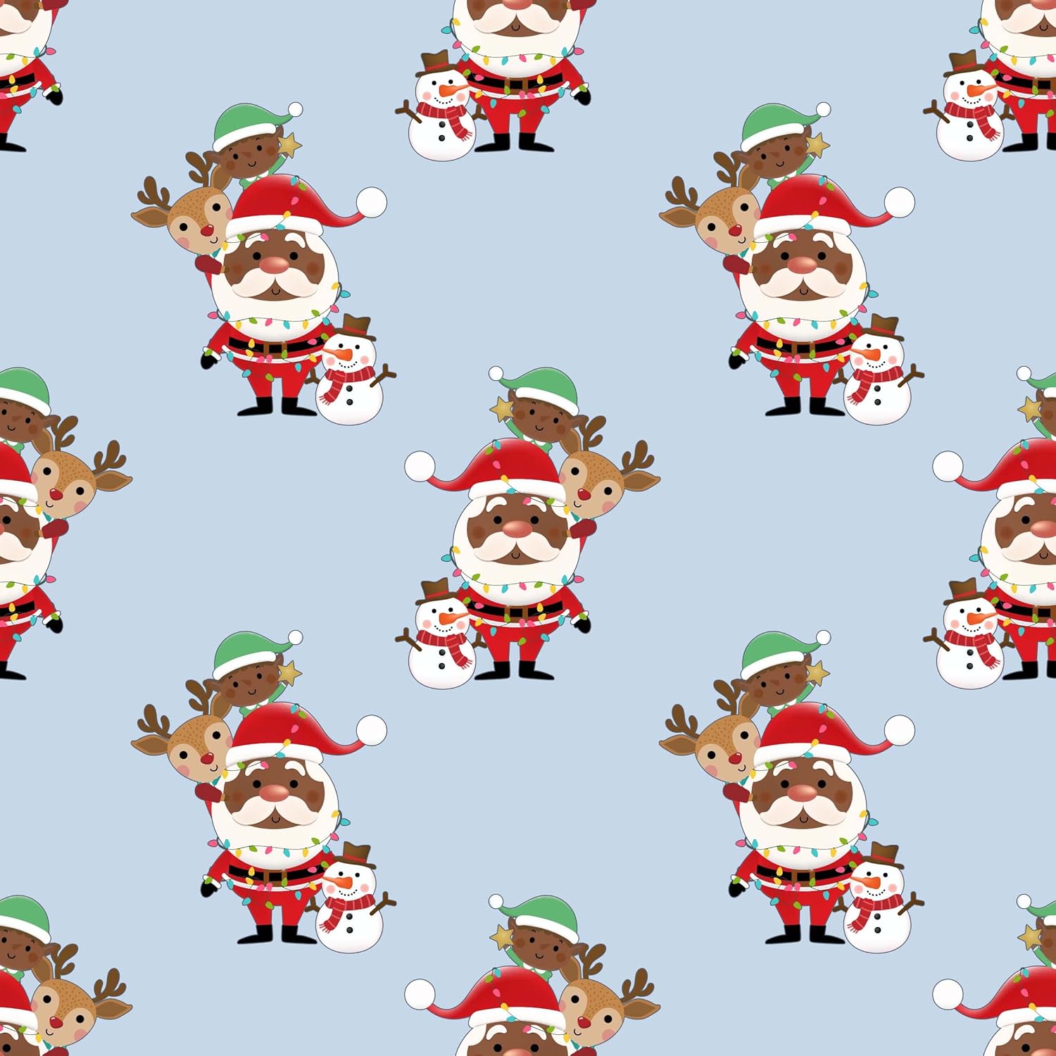 Cute African American Elf Black Santa Wrapping Paper