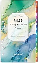 2026 Planner Refills - Planner Refills 2026, January 2026 - December 2026, A6 Planner Inserts, 2026 Weekly and Monthly Planners, 3.75" x 6.75", A6 Planners Refill, 6-Hole Punched