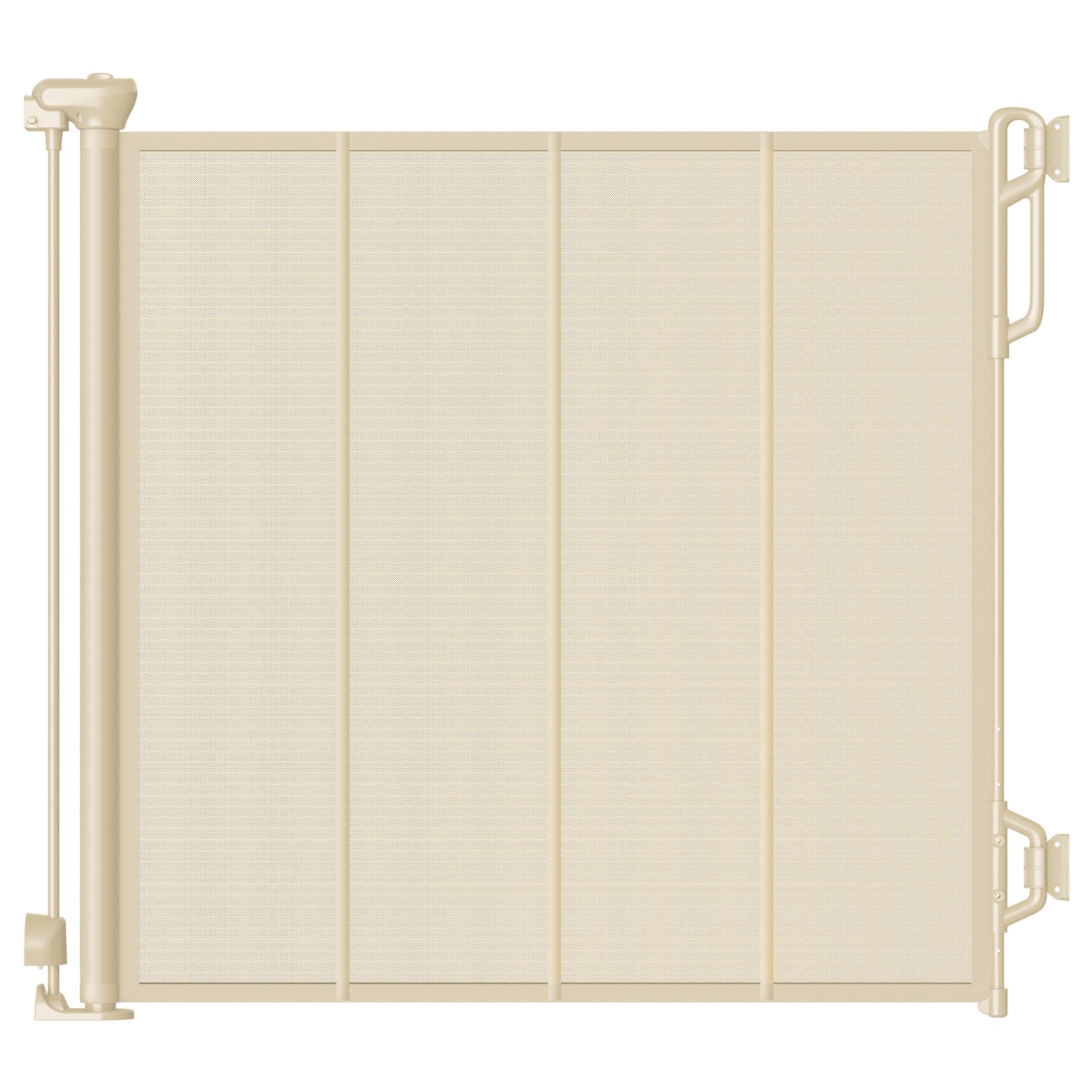 SPACEANY Reinforced Retractable Baby Gate or Mesh Dog Gate,Easy to Use for Stairs, Doorways, Hallways, Indoor, Outdoor, Wide Pet Gate 33.5" Tall,