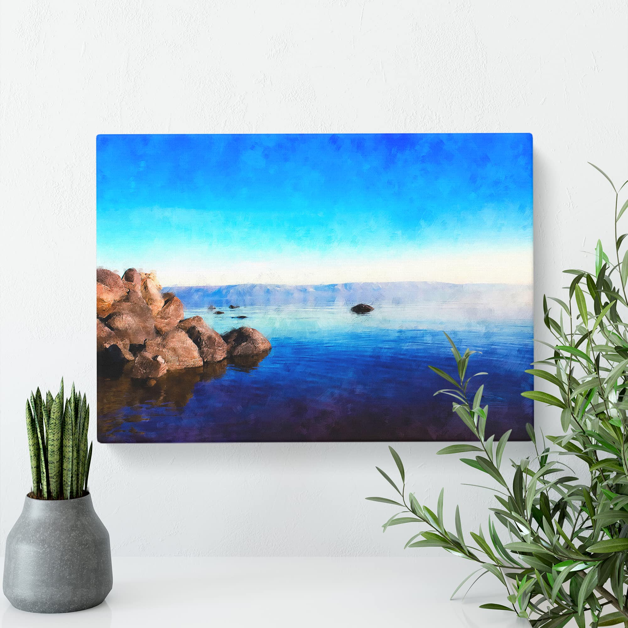 Sea Of Galilee In Israel Canvas Print, Mixed, 25L x 50W cm - Image 2