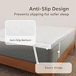 BALLAD 3 Inch Egg Crate Memory Foam Mattress Topper for Back Pain Relief, Soft Mattress Pad, Bed Topper with Cooling Cover, Non-Slip, CertiPUR-US & Oeko-Tex Certified (Queen)