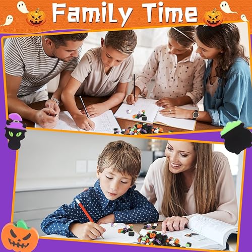 Miniatura 6 de JUNEBRUSHS 150 piezas de mini borradores de Halloween para niños, lindos borradores pequeños a granel para niños, dulce o truco, regalos de fiesta