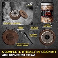 Vista 4 de Kit de Ahumador para Cócteles con Astillas de Madera - Madera de Calidad Premium - Ahumador de Bar de Madera para Cócteles - Cócteles al