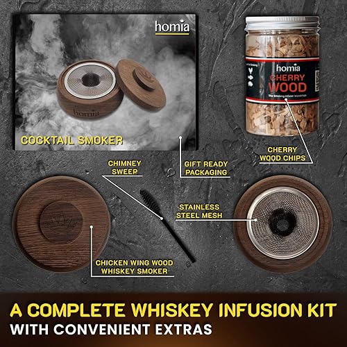 Miniatura 4 de Kit de Ahumador para Cócteles con Astillas de Madera - Madera de Calidad Premium - Ahumador de Bar de Madera para Cócteles - Cócteles al