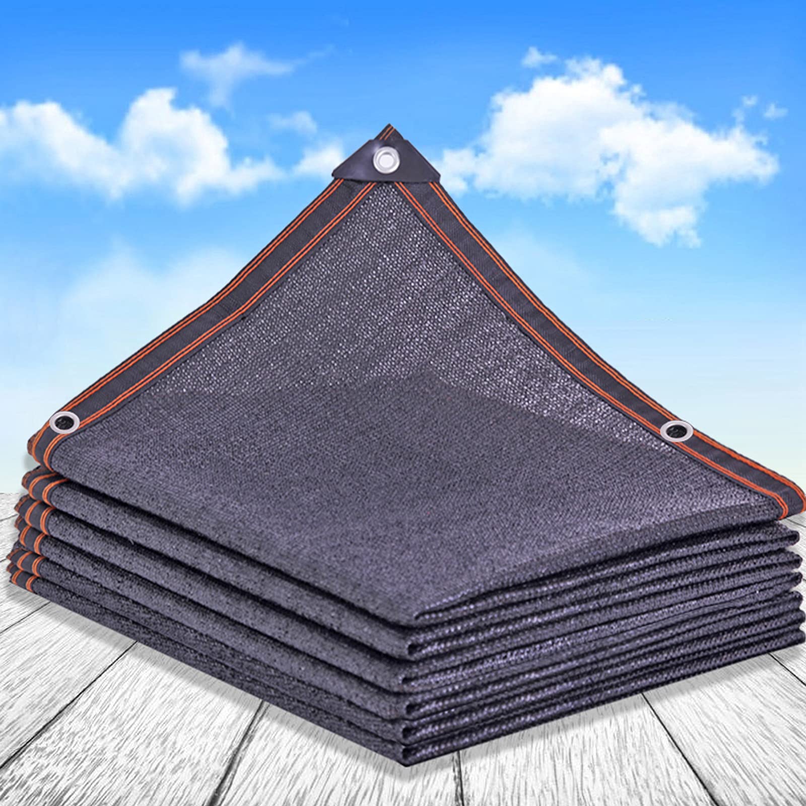 Water Permeable 80% UV Resistant Shade Cloth,6-Pin Encryption Sun Shade Sail,Black Breathable Shade Netting,Shade Mesh Tarp for Garden Plants Outdoor Car Roof Balconies (3x4m/9.8x13ft)