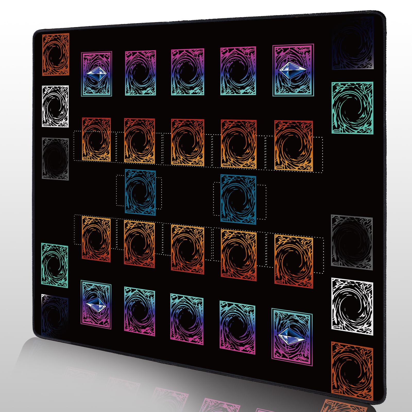 Biouai YuGiOh Playmats for YuGiOh Cards - Old School 2 Player TCG Playmat