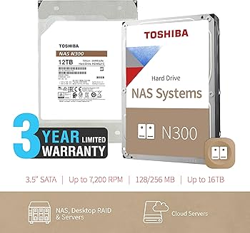 Toshiba N300 Internal 12TB NAS HDD 7200 RPM Hard Drive : Amazon.in