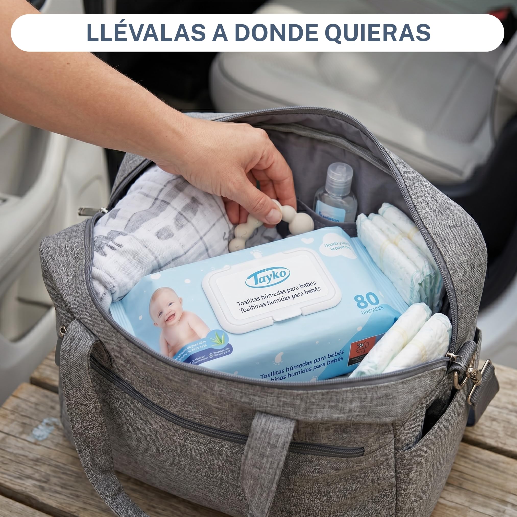 Tayko Toallitas ultrasuaves, 480 Toallitas para Bebé con Aloe Vera e Hipoalergénicas, Sin Alcohol y con Tapa Rígida, Toallitas Húmedas para Piel Sensible (6 paquetes de 80 unidades)