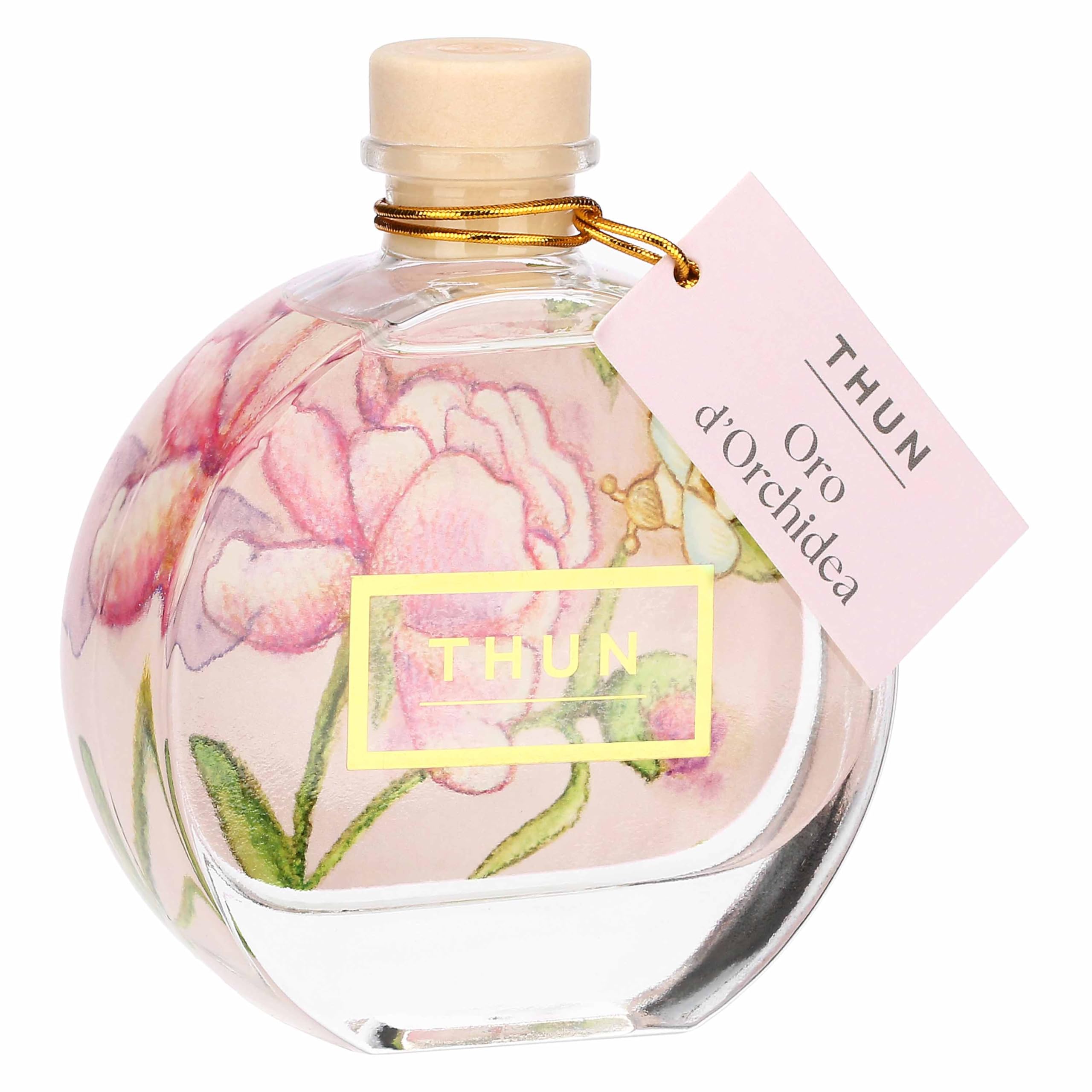 THUN Diffusore in Vetro Oro d'Orchidea, 100 ml, Profumazione per Casa