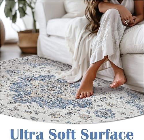 Miniatura 2 de jinchan Alfombra de pasillo lavable de 2 x 6 pies, alfombra vintage para interiores, alfombra envejecida, suave, ligera, gris, antideslizante, para