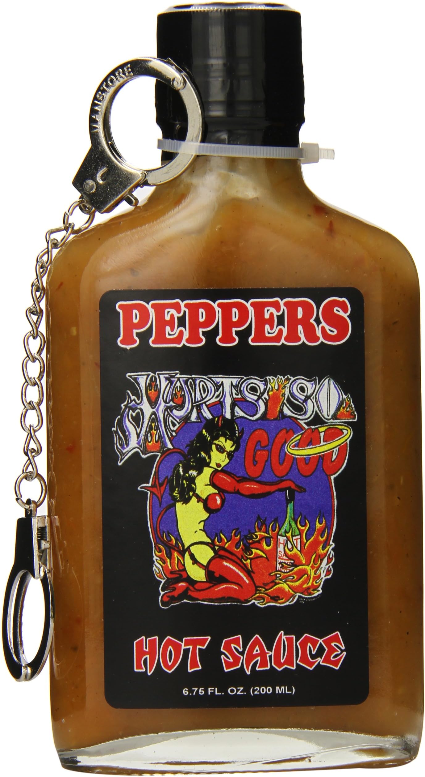 Hurts So Good Hot Sauce with Handcuff Key Chain, 6.75 Ounce