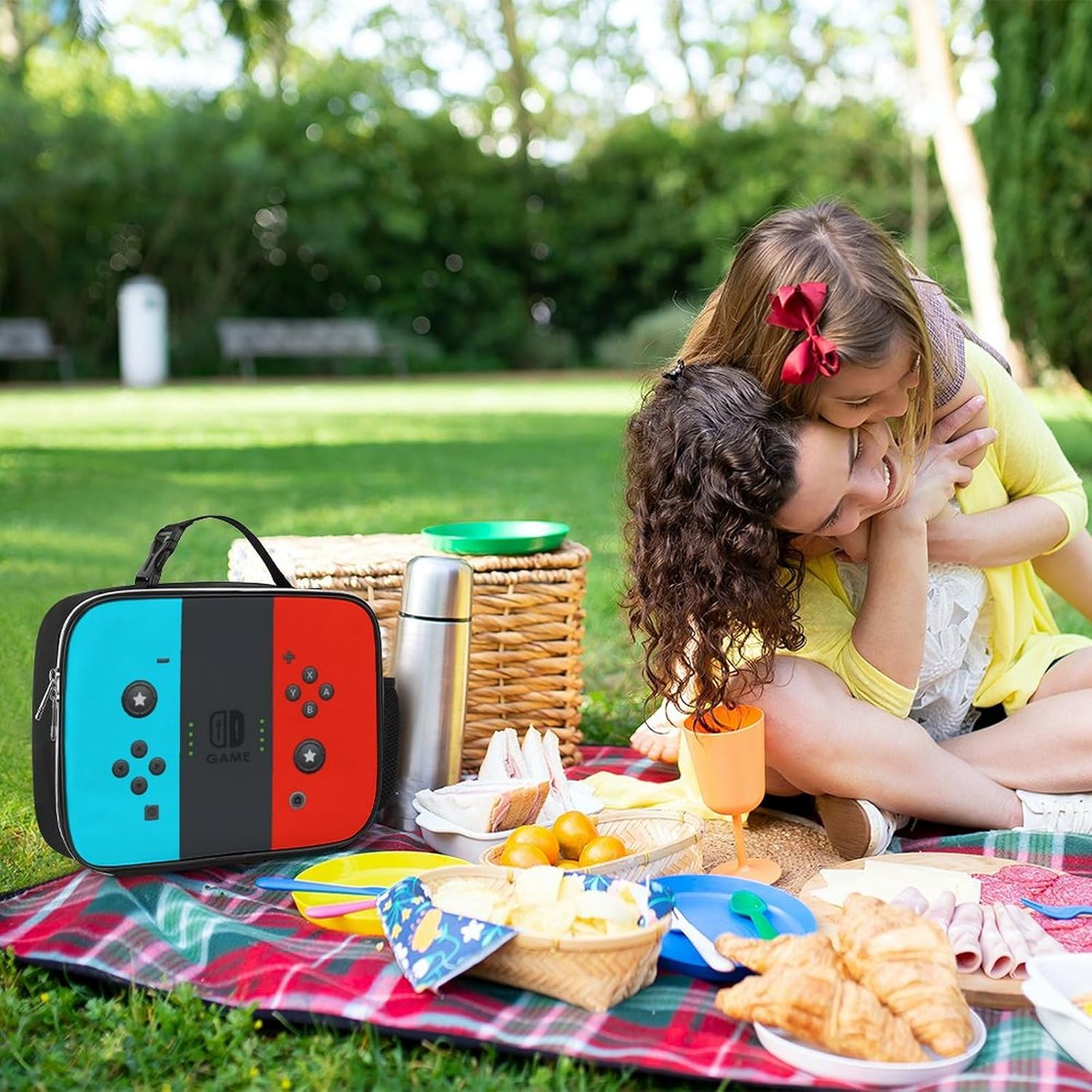Game Lunch Tote For Girls,Gamer Lunch Bag for Kids Boys,Player Lunch Bag for School Student,Player LunchBox for School Kids Office,Hiking,Fishing，Work,Picnic,Camping