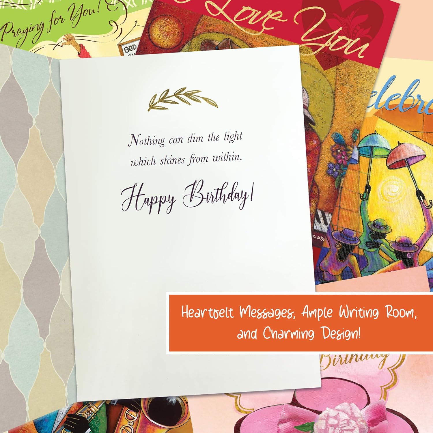 African American Christian Greeting Cards Assortment – Set of 18 Inspirational Cards with Envelopes – Birthday, Encouragement, Get Well, Sympathy & More – Faith-Based Black Greeting Cards for All Occasions - Image 5