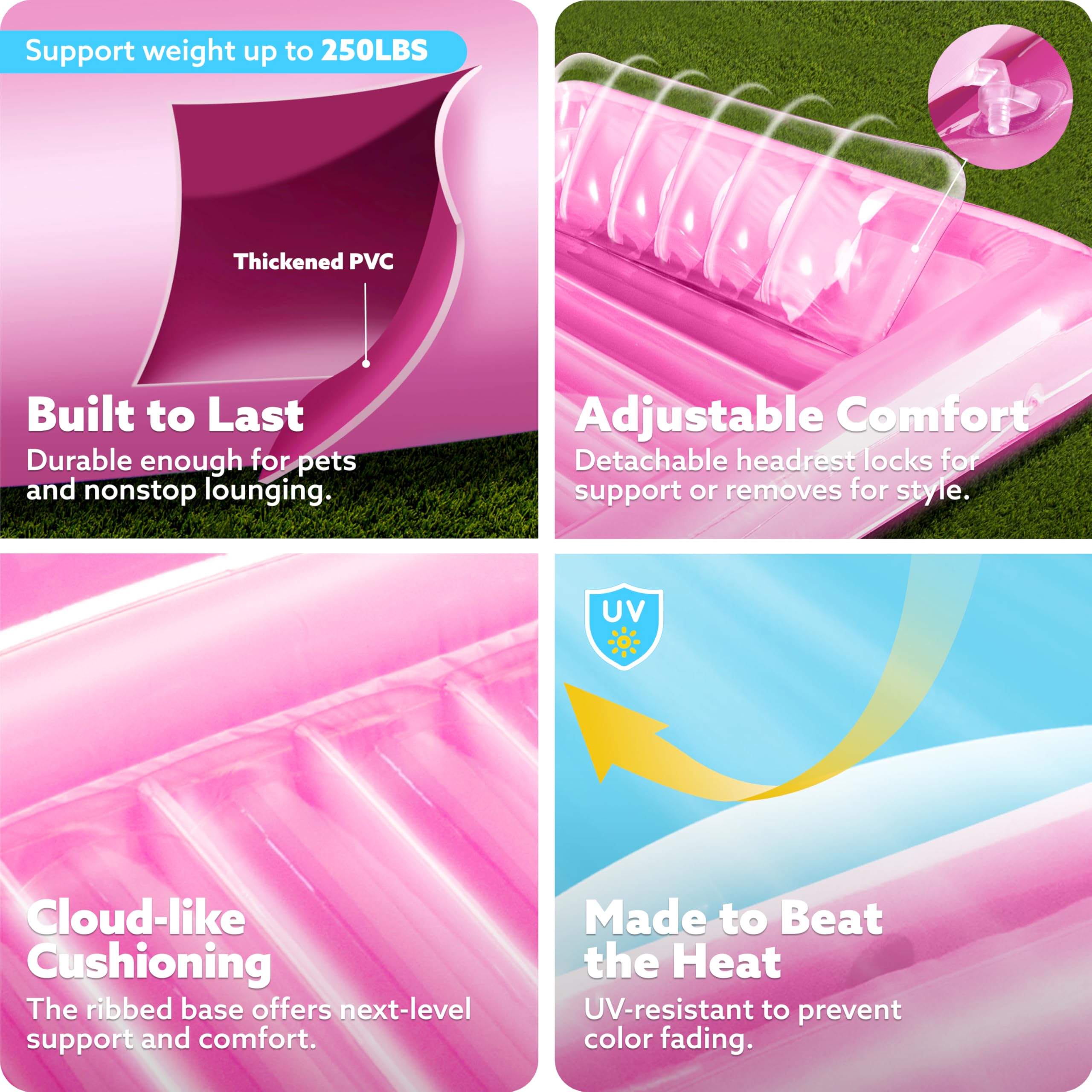 Sloosh gonfiabile abbronzante piscina galleggiante, lettino prendisole per adulti piscina galleggiante, lettino prendisole piscina gonfiabile abbronzante piscina lettino prendisole galleggiante