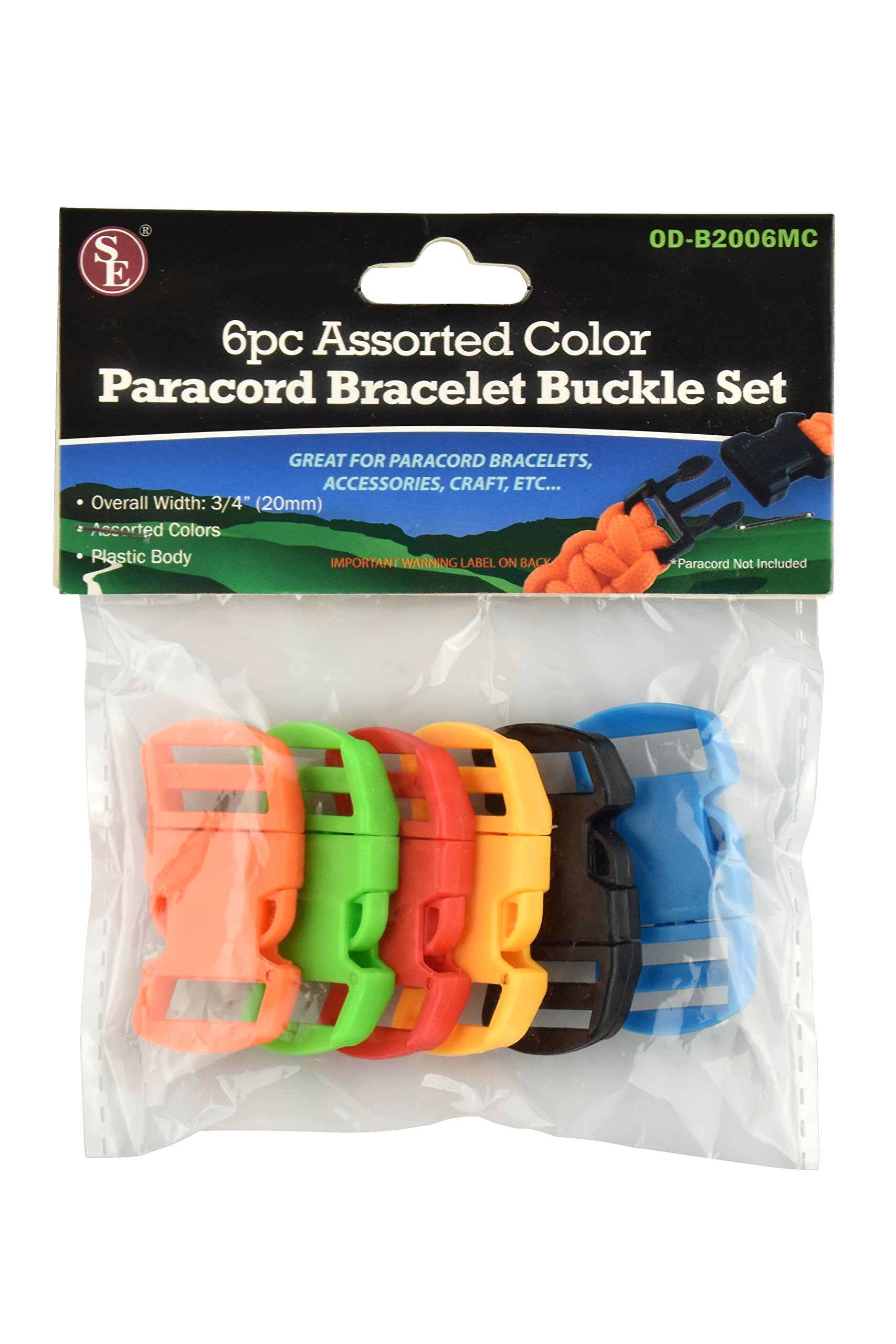 SE Paracord Armband Schnallen (6 Pack), 3/10,2 cm