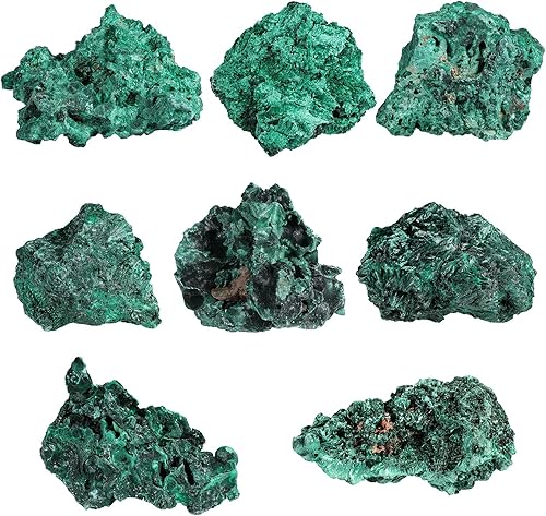 Miniatura 3 de SUNYIK Piedra de racimo de cristal de malaquita natural cruda, rocas de cristal curativo de Reiki mineral para decoración del hogar, 0.77 libras