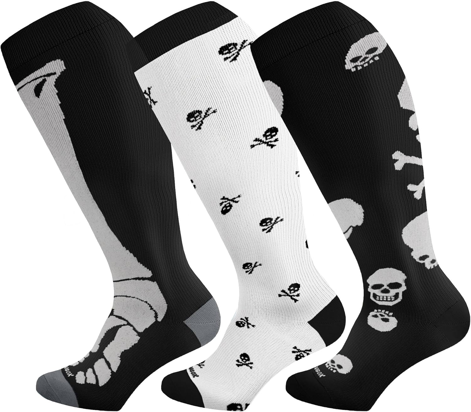 Wide Calf Compression Socks for Women & Men Extra Large Size Support Socks for Nurses Running Pregnant Travel, 15-20 mmHg