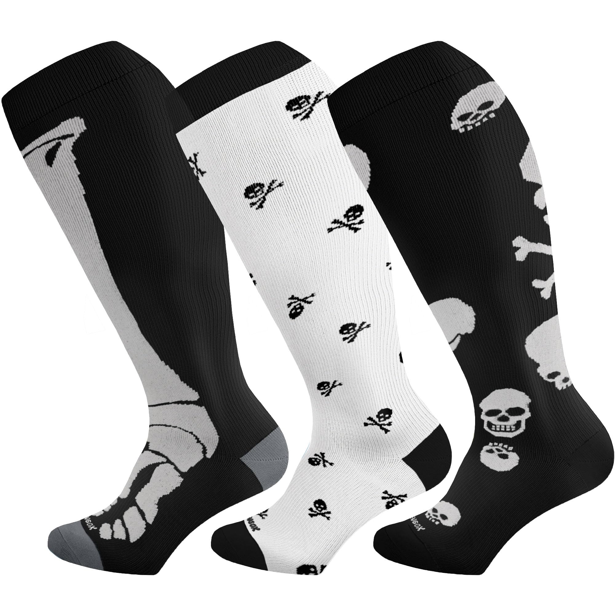 Wide Calf Compression Socks for Women & Men Extra Large Size Support Socks for Nurses Running Pregnant Travel, 15-20 mmHg