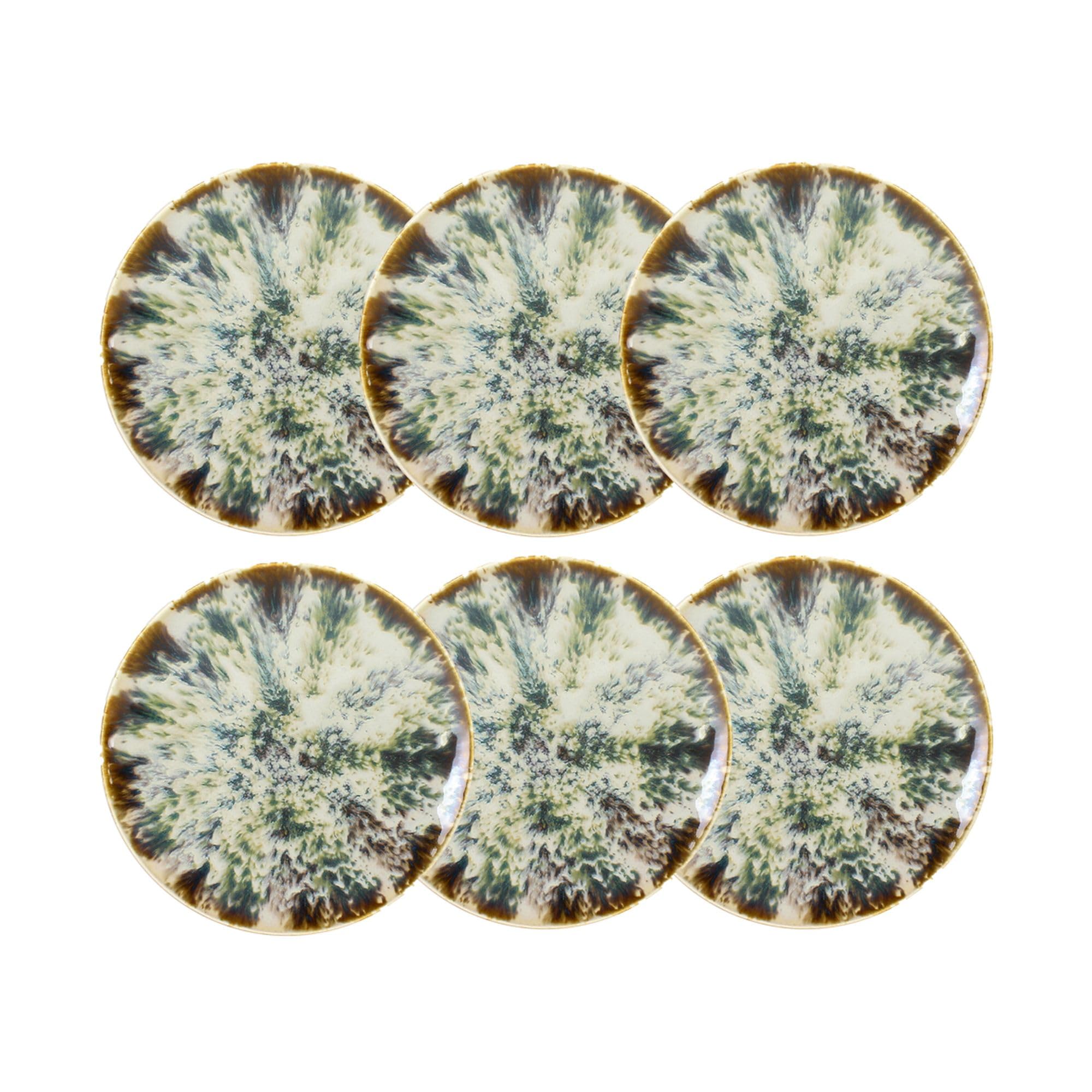 NOVASTYL 2614629 - Juego de 6 platos de postre maka de 20 cm