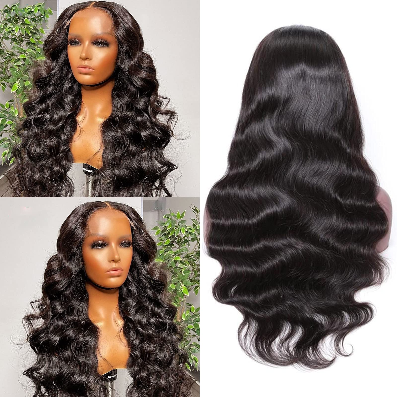 ♥️ 24” BLACK BODY WAVY LACE FRONT WIG? *NWT* lace front human wig - 24 main image 2