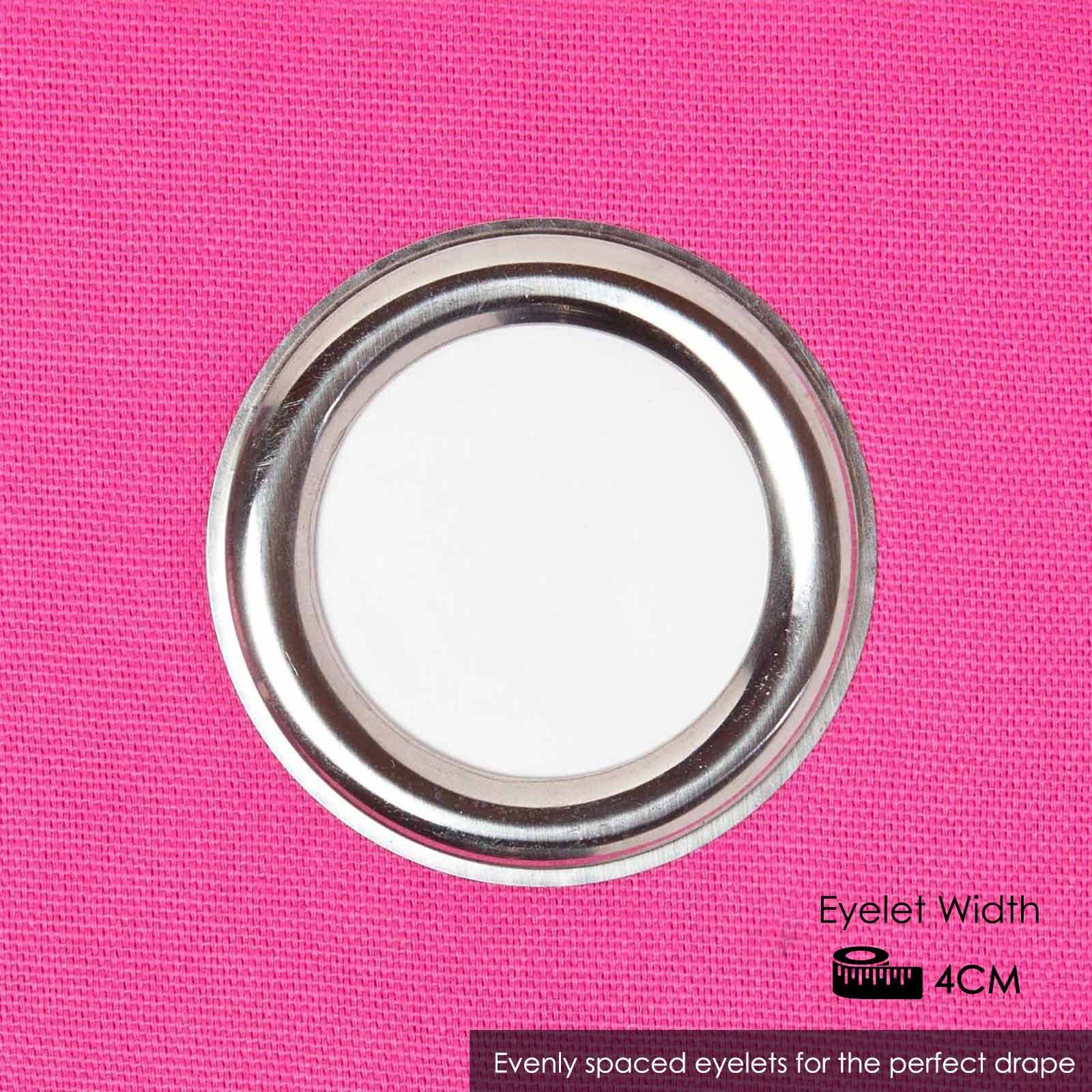 HOMESCAPES – Paire de Rideaux à œillets Prêt-à-Poser – Uni Fushia – 100% Coton – 137 x 182 cm