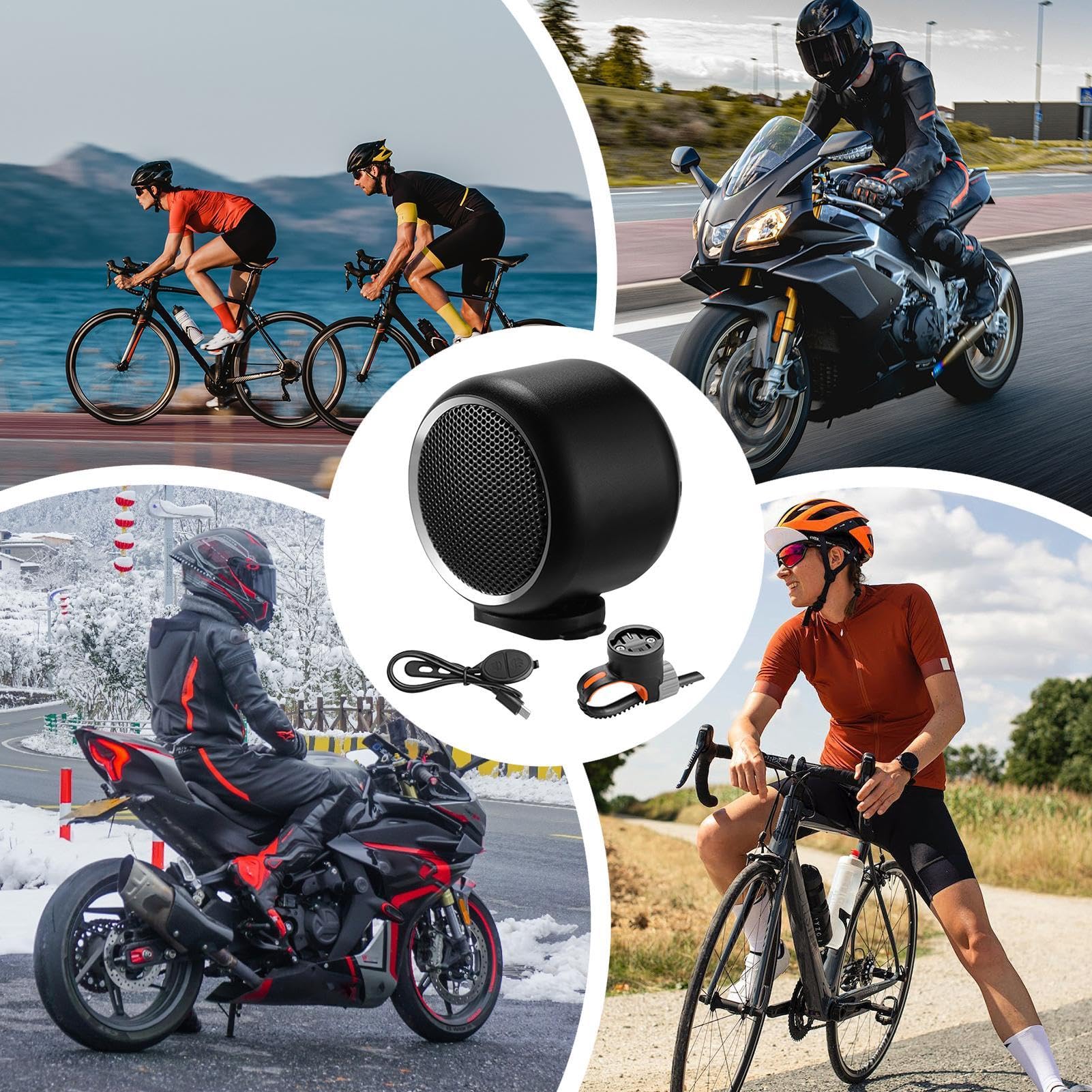 Altoparlanti wireless per moto, altoparlante musicale portatile per ciclismo, altoparlante stereo da ciclismo | Altoparlante stereo da ciclismo impermeabile, altoparlante da bici da esterno con