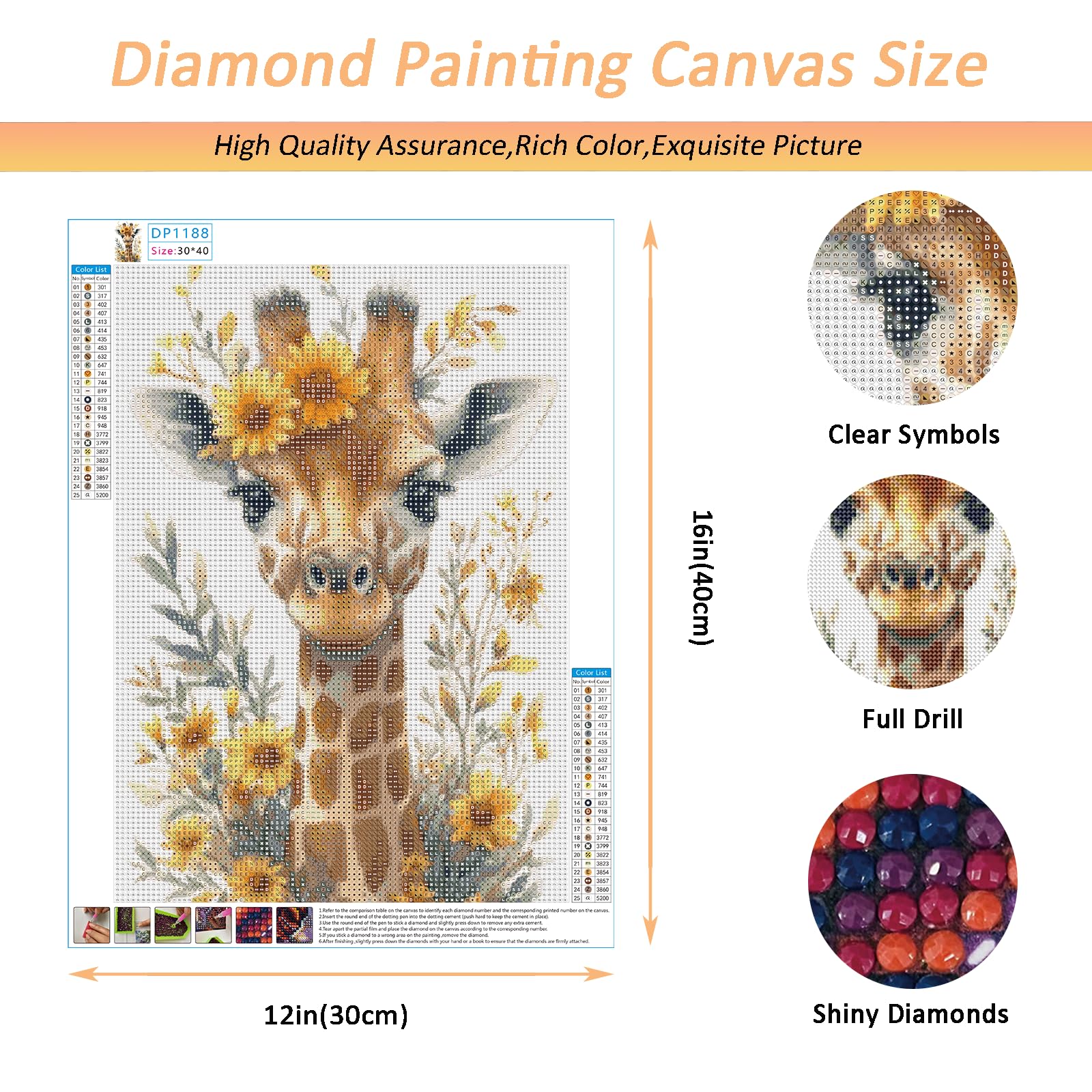 5D Diamond Painting Kits - Giraffe Art for Adults -2