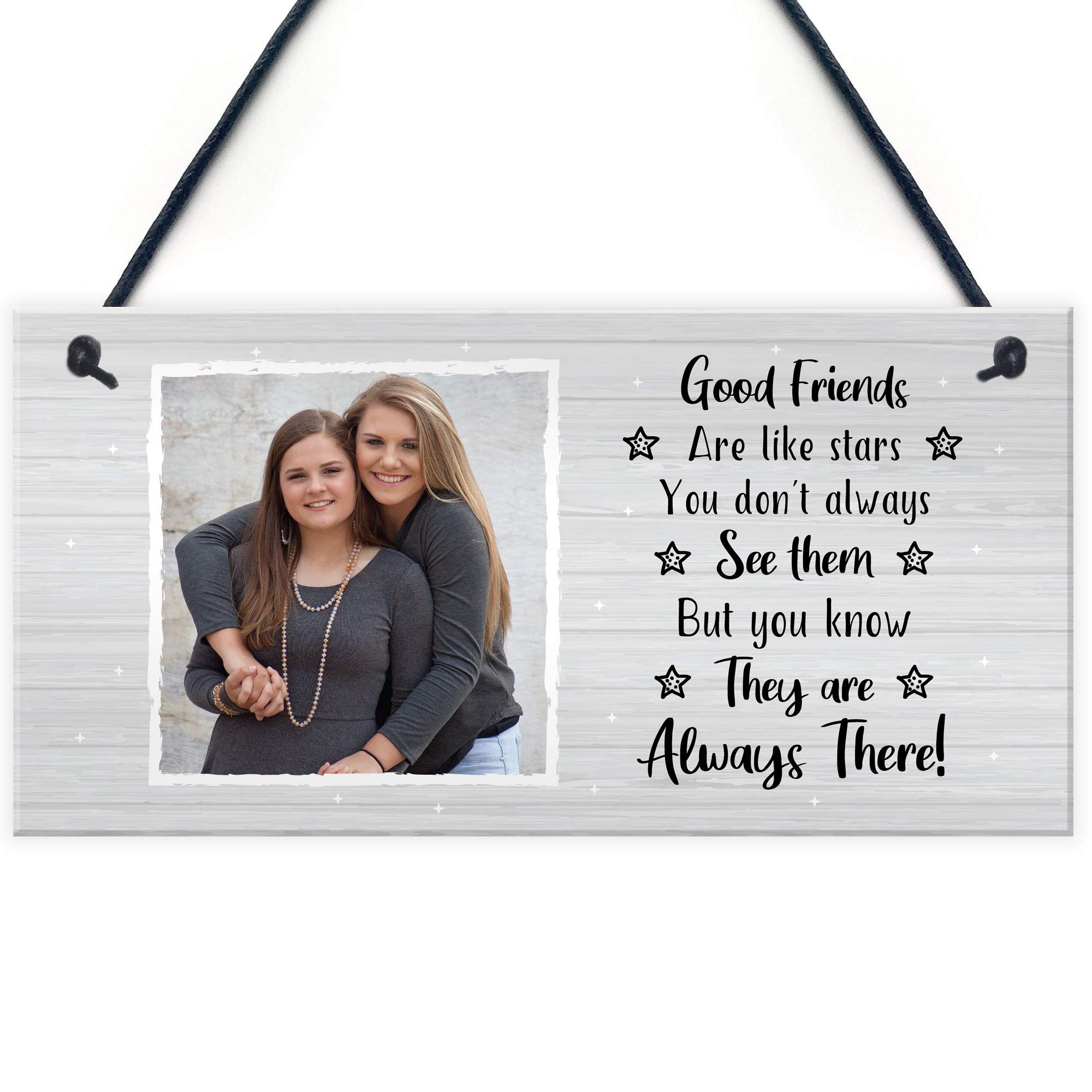RED OCEAN Personalised Gift For Best Friend Friendship Photo Plaque Custom Gift Birthday Thank You Keepsake