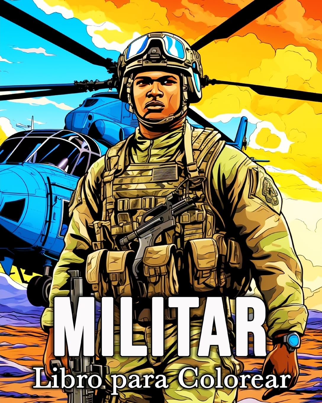 Militar Libro para Colorear: 50 Imágenes Increíbles para Aliviar el Estrés y Relajarse