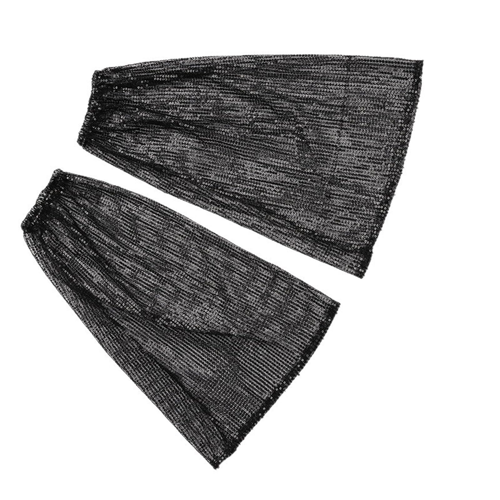 Uitndvyte Unisex Black Stage Leg Warmer High Elasticity Flared Design Covers With Sparkling Sequins For Festival Event Comfortable Theatrical Accessories
