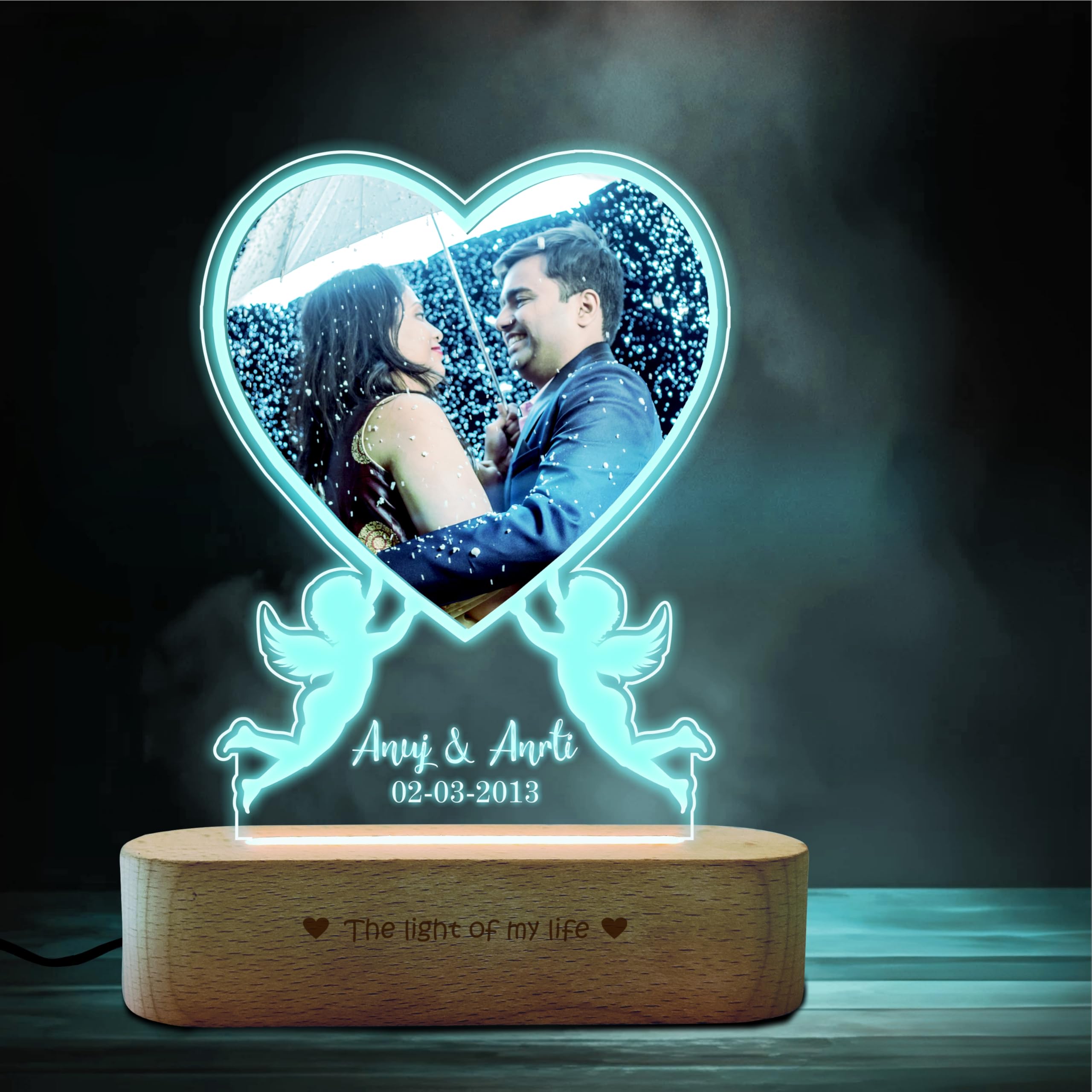 ドイツ製のMikasaヴィンテージのLove Knotフォトフレーム Buy ZOCI VOCI Personalized Valentine Gift for Couple - LED Photo
