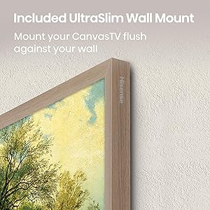 Hisense 55-Inch Class QLED 4K S7N CanvasTV Series Dolby Vision HDR Google Smart TV (55S7N) - 144Hz, Art Mode, Anti-Glare Panel, Hi-Matte Display, Frame & UltraSlim Wall Mount Included