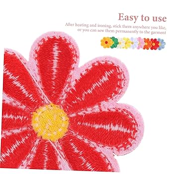 Amazon.co.jp: FRCOLOR 36個 菊刺繍ワッペン 花の縫製パッチ 花