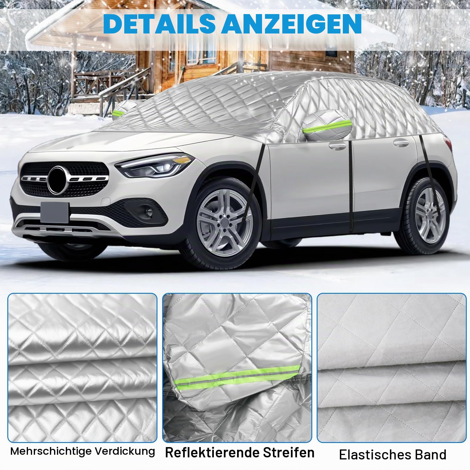 Halbe Autoabdeckung für Mercedes-Benz GLA, Halbgarage Hagelschutz