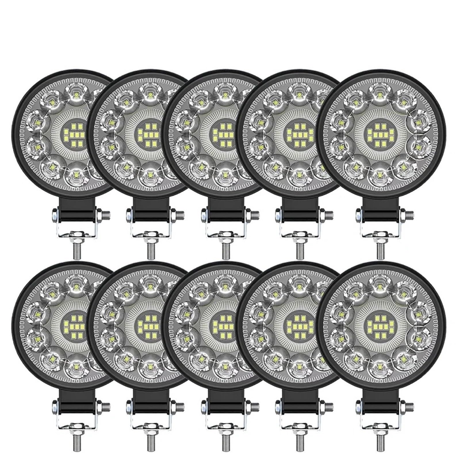 luz conducción Luz LED De Trabajo Para Coche Modelo 3 ''reflector Redondo 21LED Auxiliar Modificación Vehículo Todoterreno 24V Búsqueda