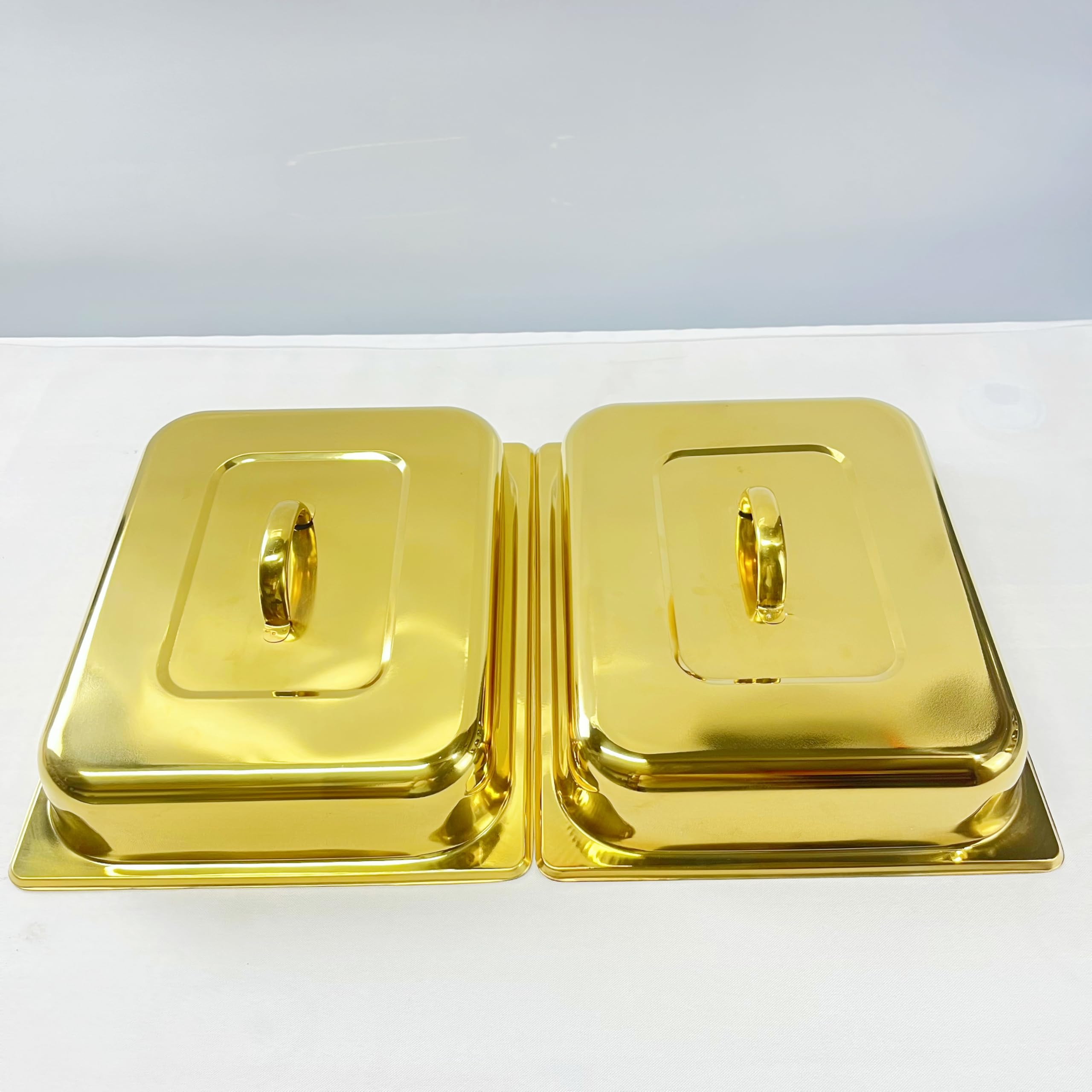 Golden Buffet - Juego de platos de acero inoxidable de 9 L con soporte para combustible y bandeja de agua, perfecto para banquetes, recepciones, bodas y eventos de catering