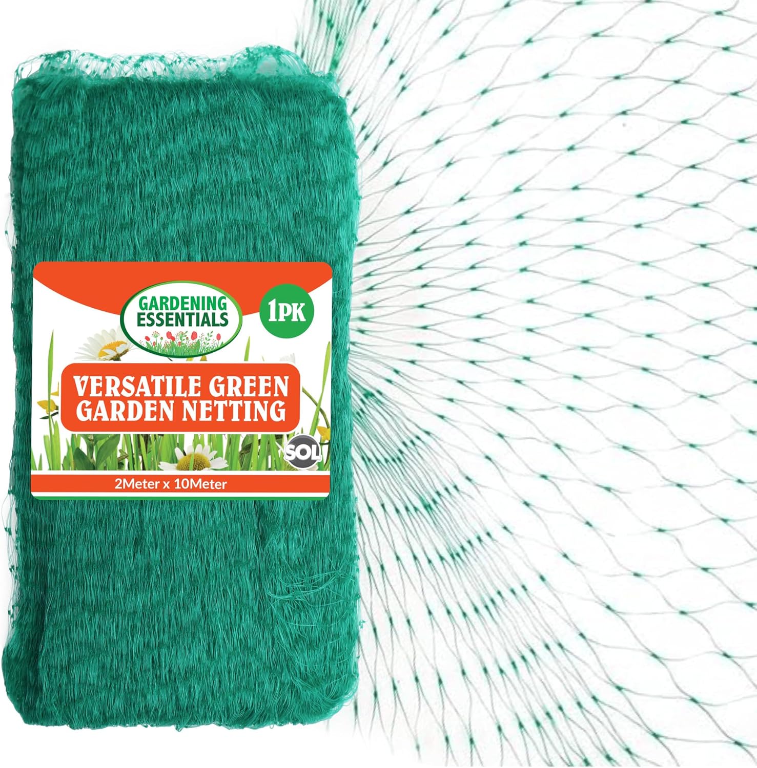 2m x 10m Green Garden Netting, Use as Anti Bird Netting for Garden