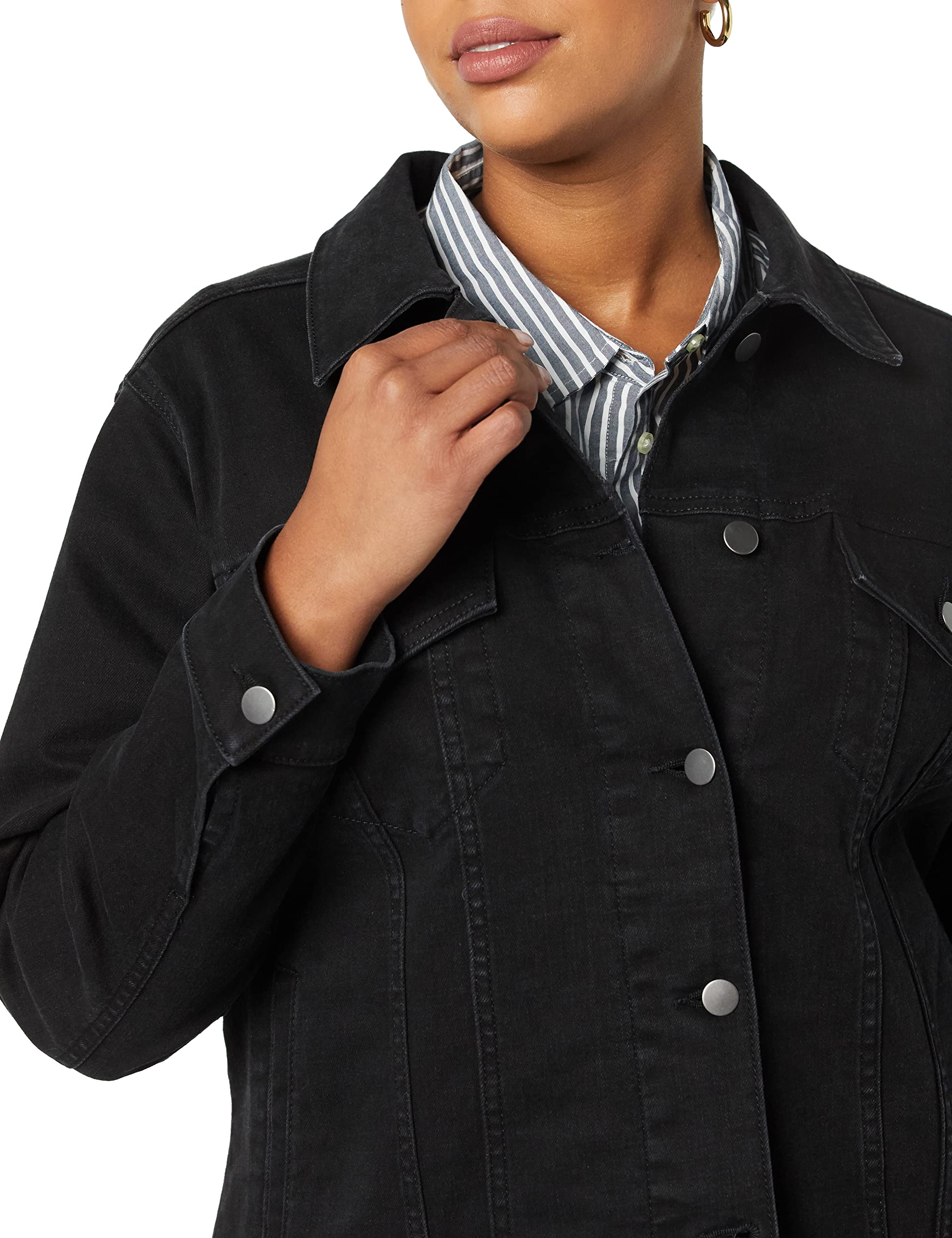 Amazon Essentials Giacca in Jeans, Vestibilità Classica (Disponibile in Taglie Forti) Donna