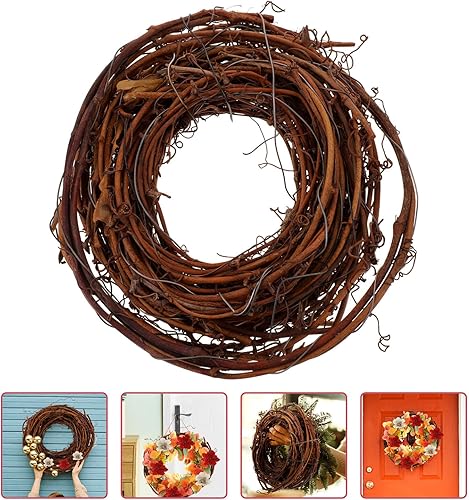 Miniatura 9 de CLISPEED Guirnalda de ramas de Navidad de 15 pies, guirnalda de vid para colgar, guirnalda de vid natural, manualidades para el hogar, pared, boda,